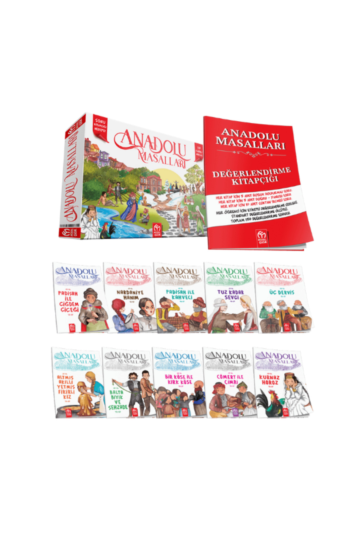 1 ve 2.Sınıflar İçin Anadolu Masalları 10 Kitap + Soru Kitapçığı Hediyeli - Görsel 2