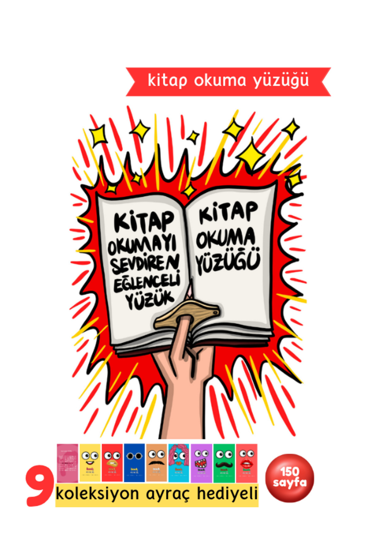 Kitap Okuma Yüzüğü Kitap Tutucu (Mavi) - Görsel 2