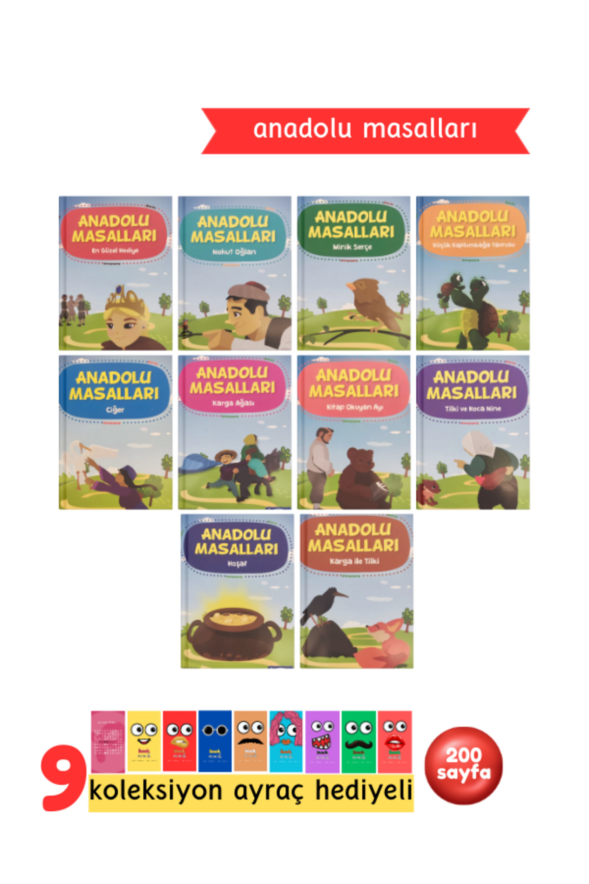 1.Sınıf Anadolu Masalları 10 Kitap