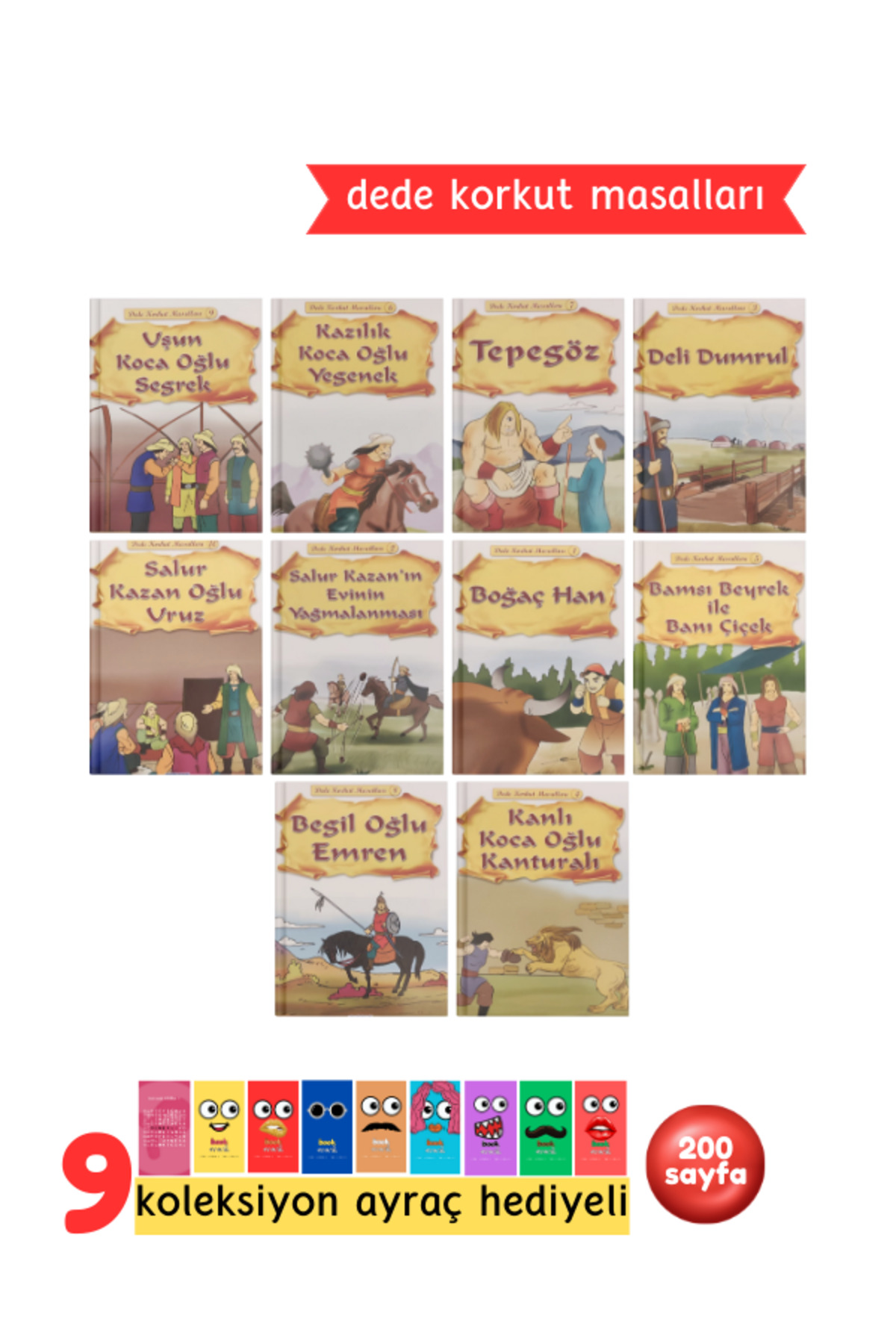 1.Sınıf Dede Korkut Masalları 10 Kitap
