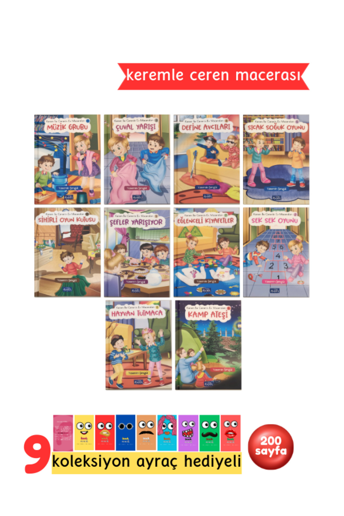 1.Sınıf Kerem İle Cerenin Ev Maceraları 10 Kitap