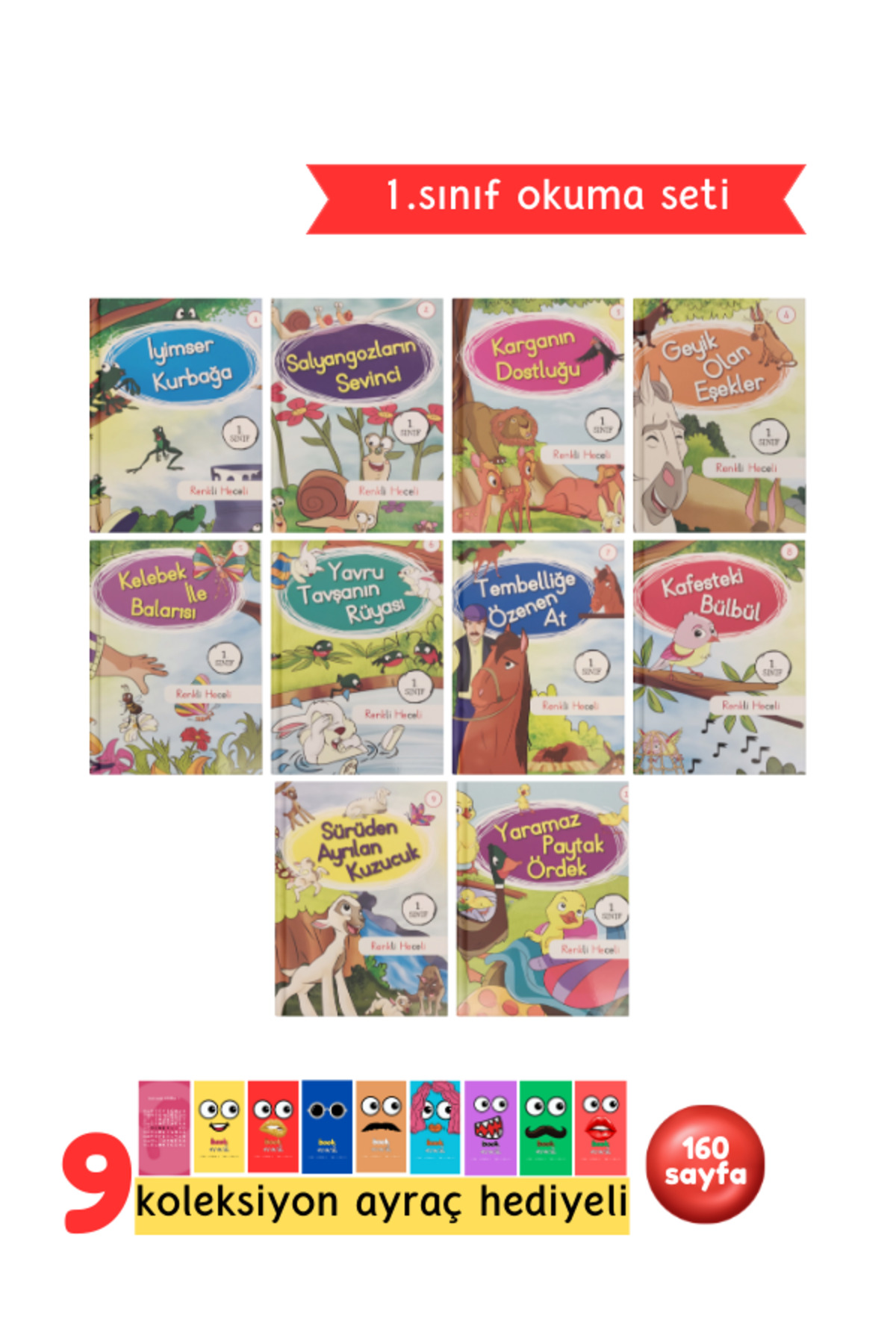 1.Sınıf Konuşan Hayvan Masalları 10 Kitap