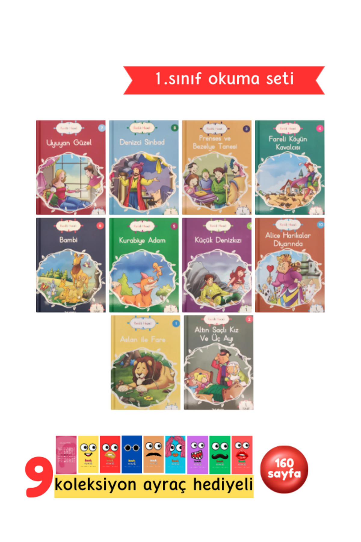 1.Sınıf Seçme Dünya Masalları 10 Kitap