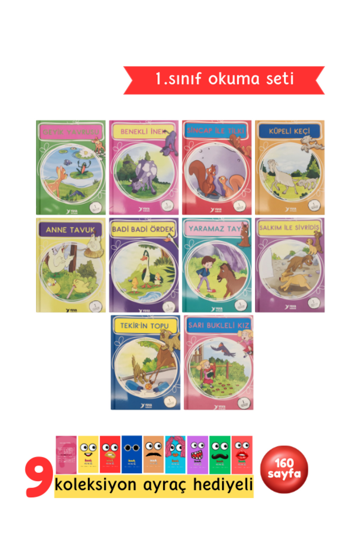 1.Sınıf Sevilen Hayvan Masalları 10 Kitap