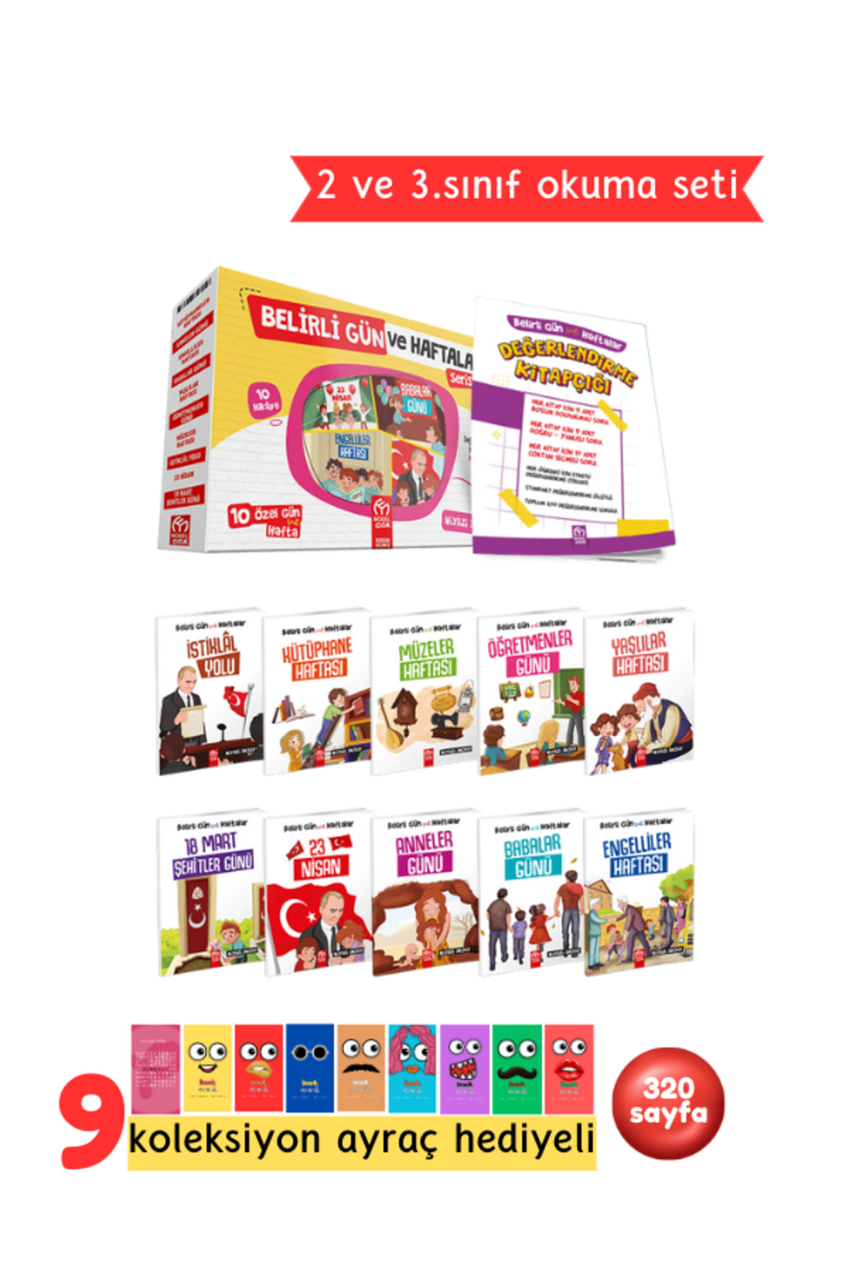 2. ve 3.Sınıflar İçin Belirli Gün ve Haftalar 10 Kitap + Soru Kitapçığı Hediyeli