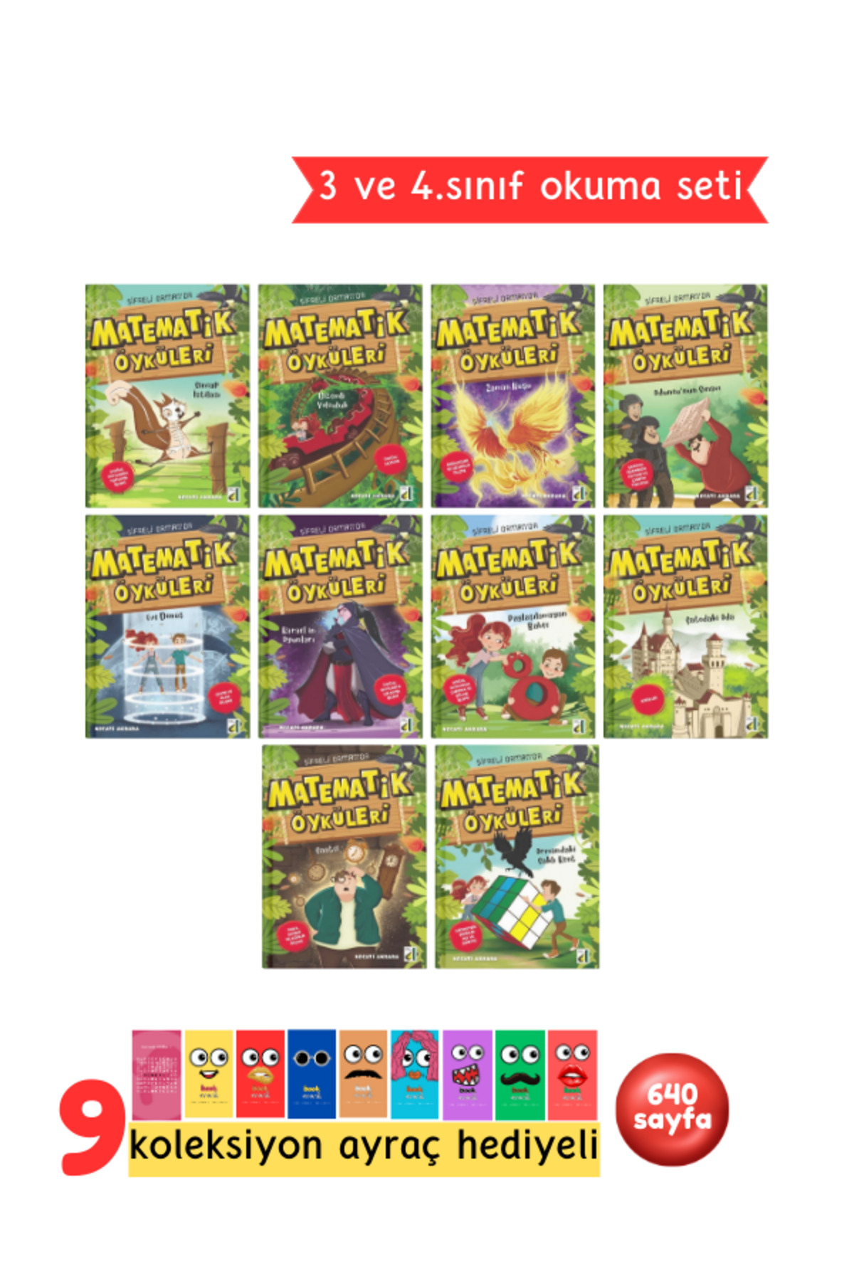 3. ve 4.Sınıflar İçin Matematik Öyküleri 10 Kitap