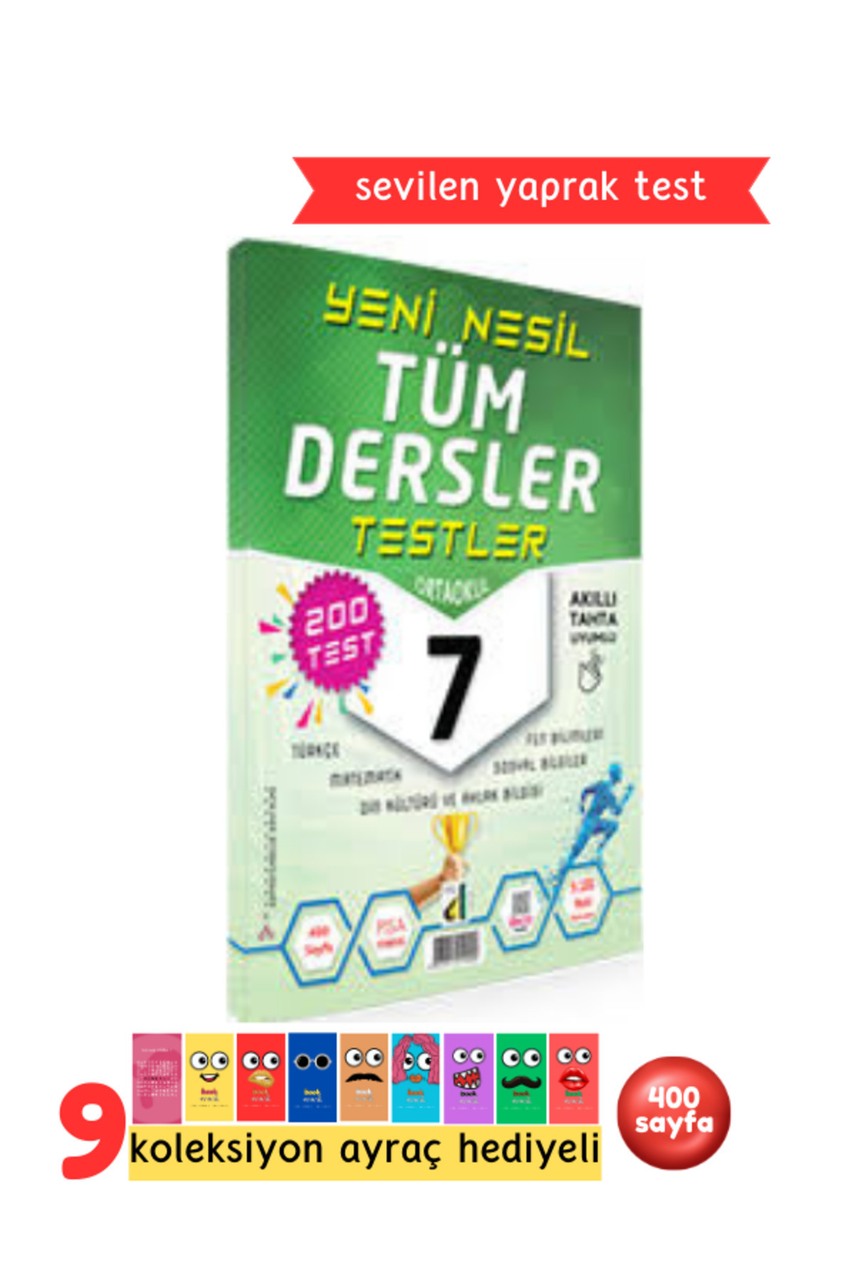 7. Sınıf Yeni Nesil Tüm Dersler Yaprak Test, Pisa Soruları, 400 Sayfa, 200 Test, Akıllı Tahta Uyumlu