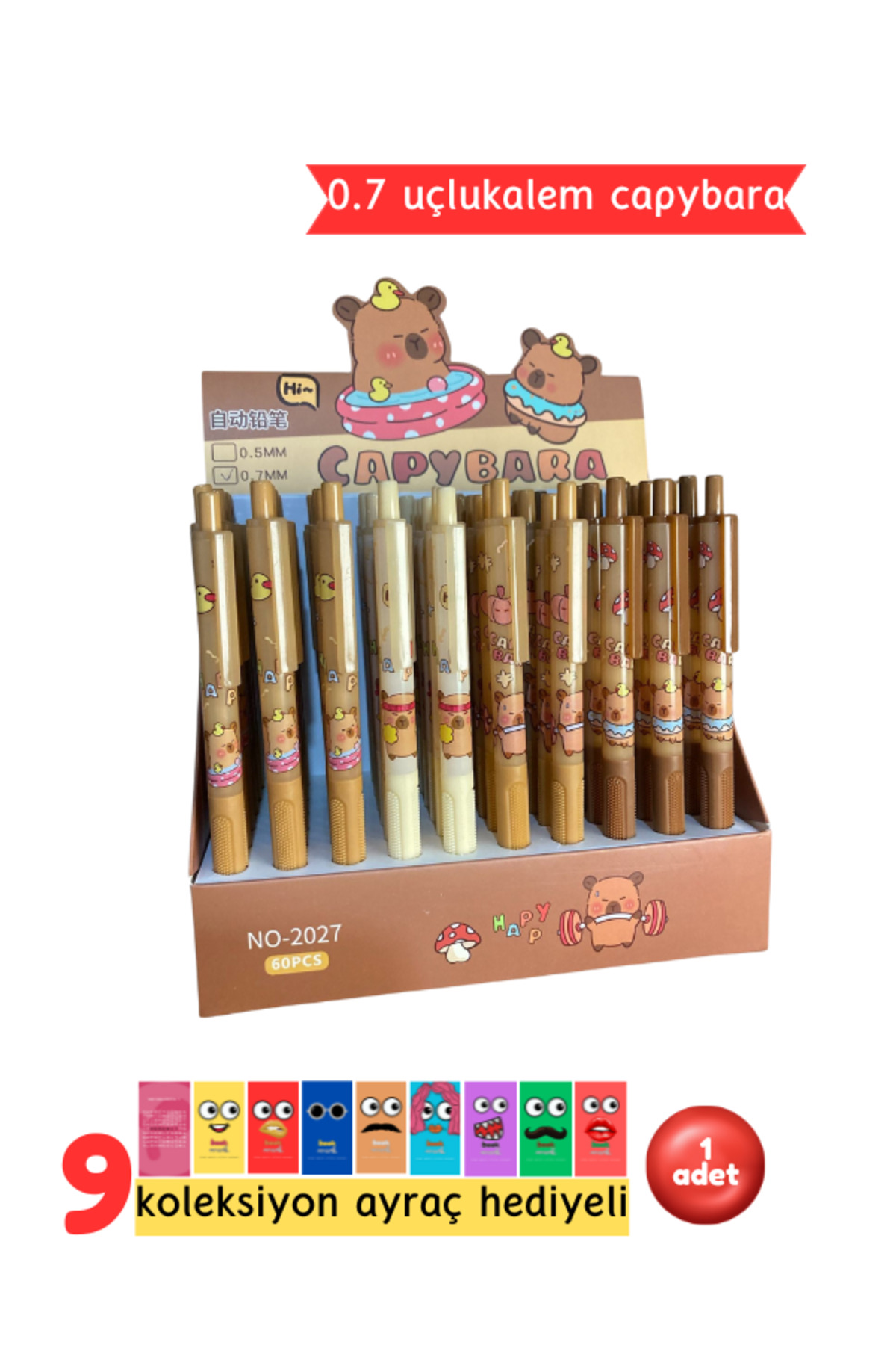 Capybara 0.7 Uçlu Kalem (Kahverengi)