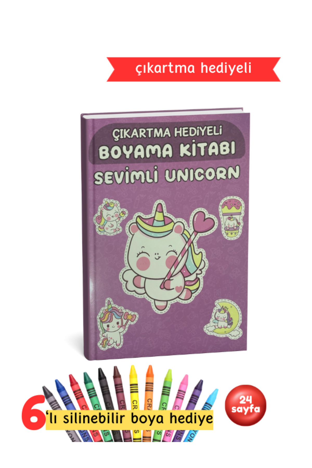 Çıkartmalı Boyama Kitabı Seti - Unicorn Boyama Kitabı