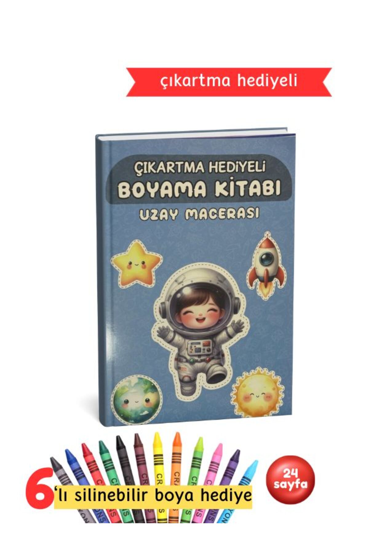 Çıkartmalı Boyama Kitabı Seti - Uzay Boyama Kitabı