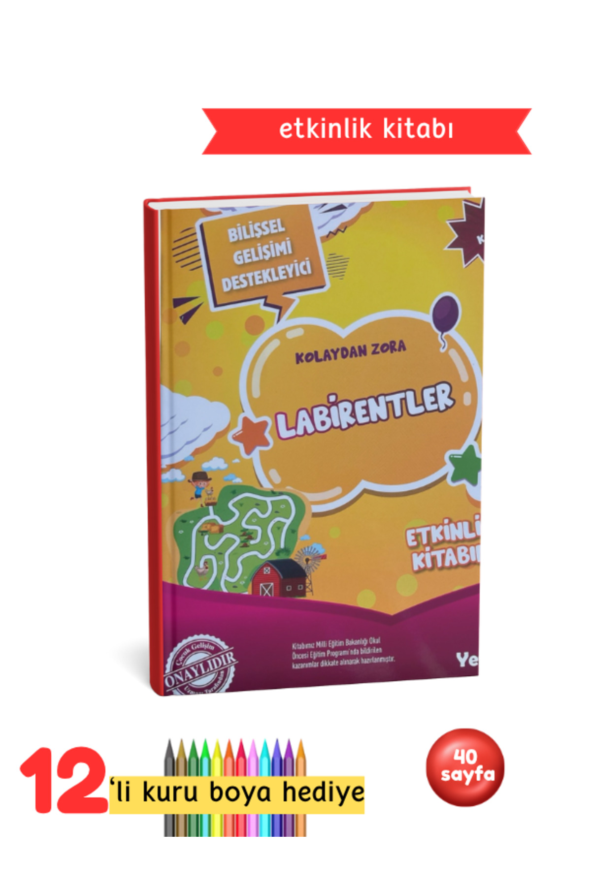 Çocuk Etkinlik Kitabı - Labirentler - Kolaydan Zora Etkinlikler