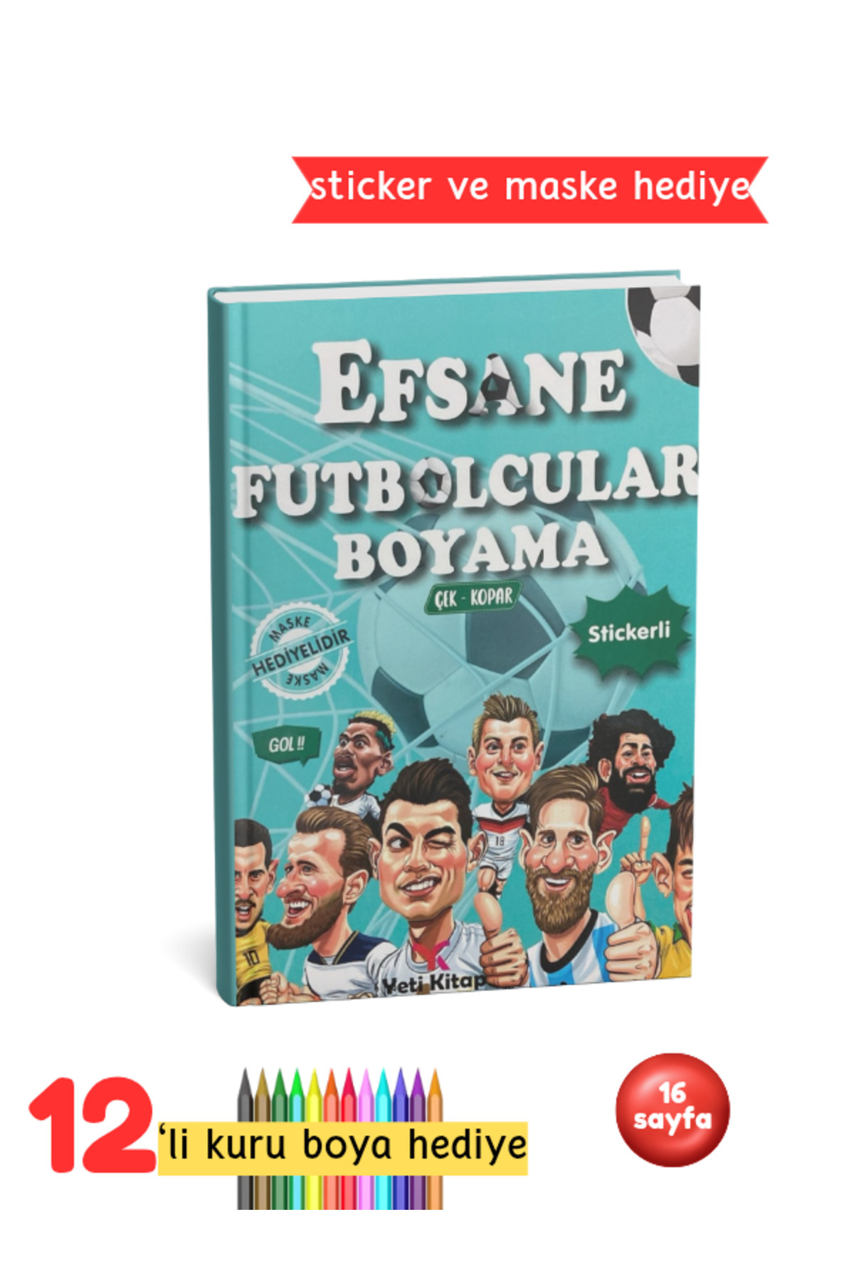 Erkek Çocuk Boyama Kitabı - Efsane Futbolcular