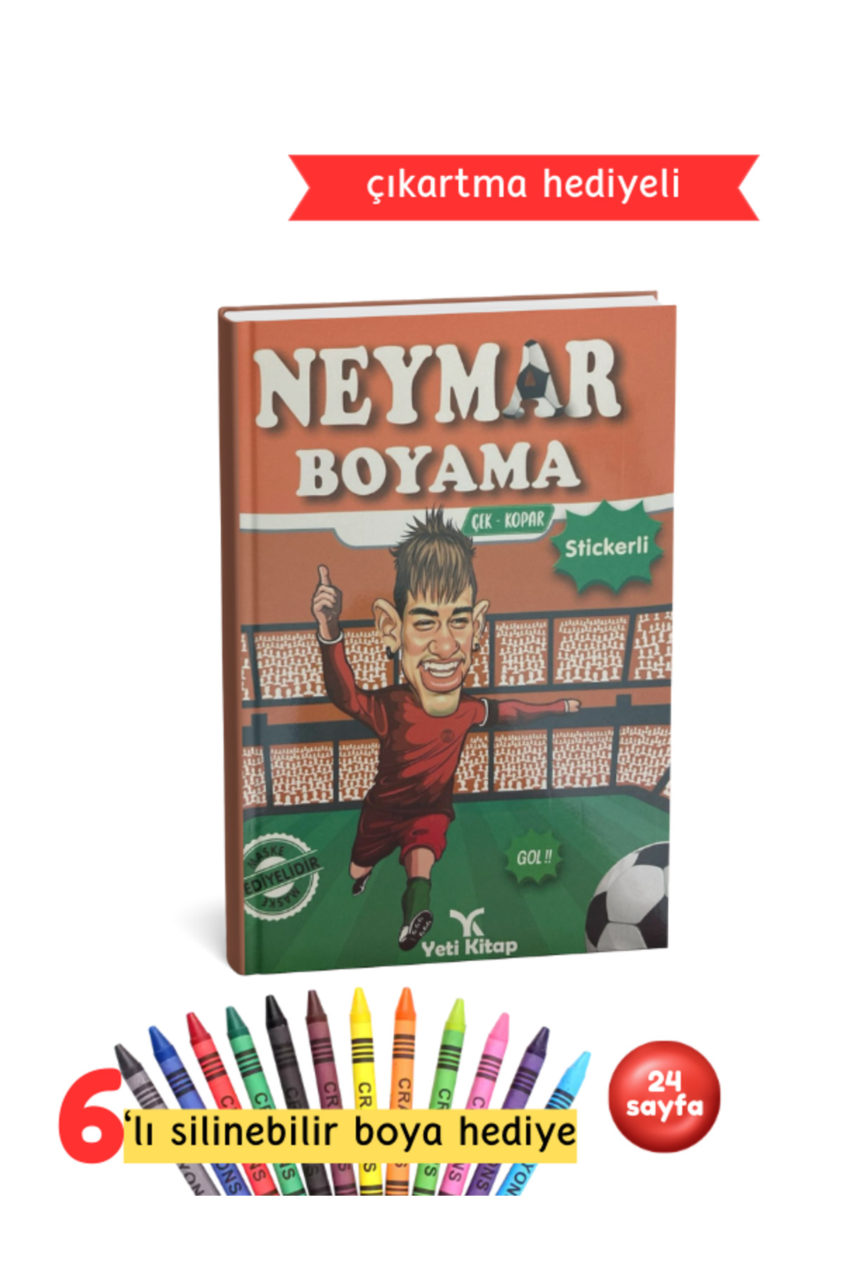 Erkek Çocuk Boyama Kitabı - Neymar Futbolcu Boyama Kitabı