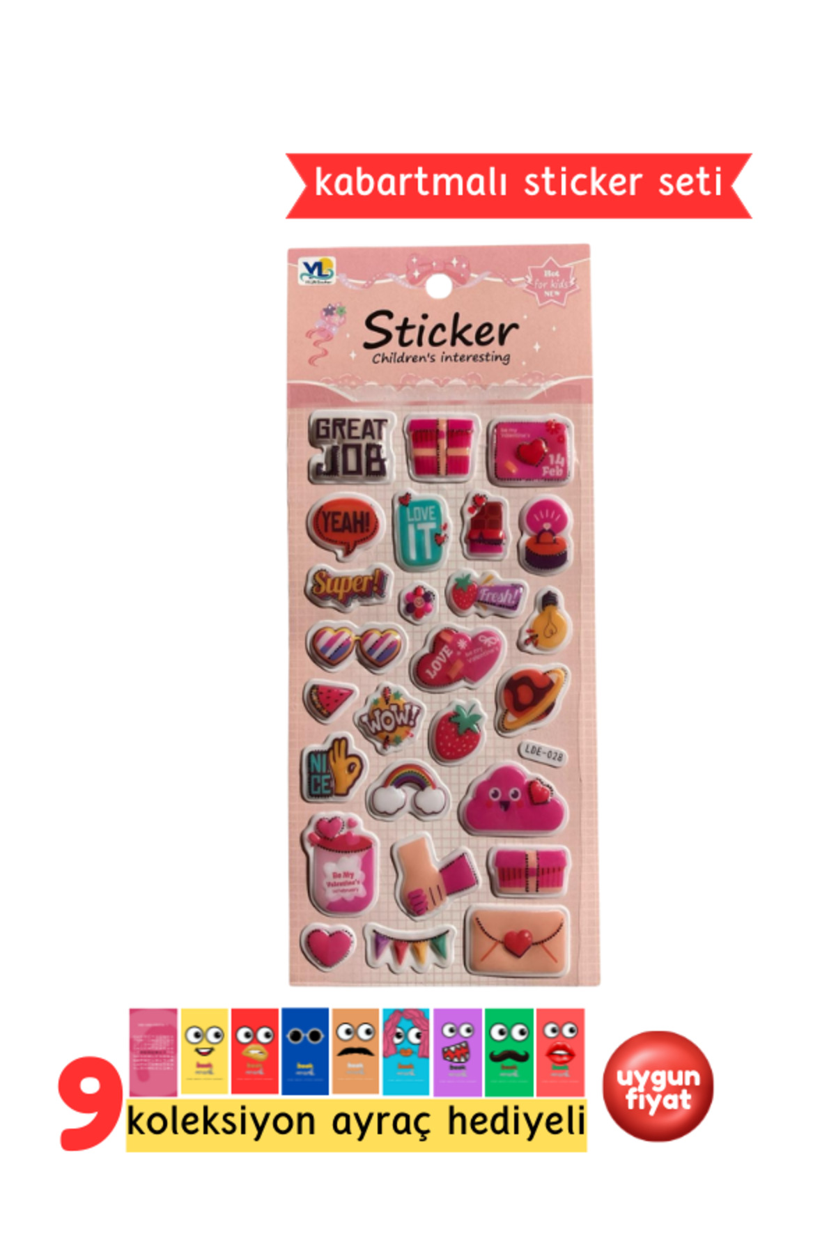 Günlük Planlayıcı Sticker – Kabartmalı 3D Sticker Etiket - Defter Laptop Ajanda Journal Sticker