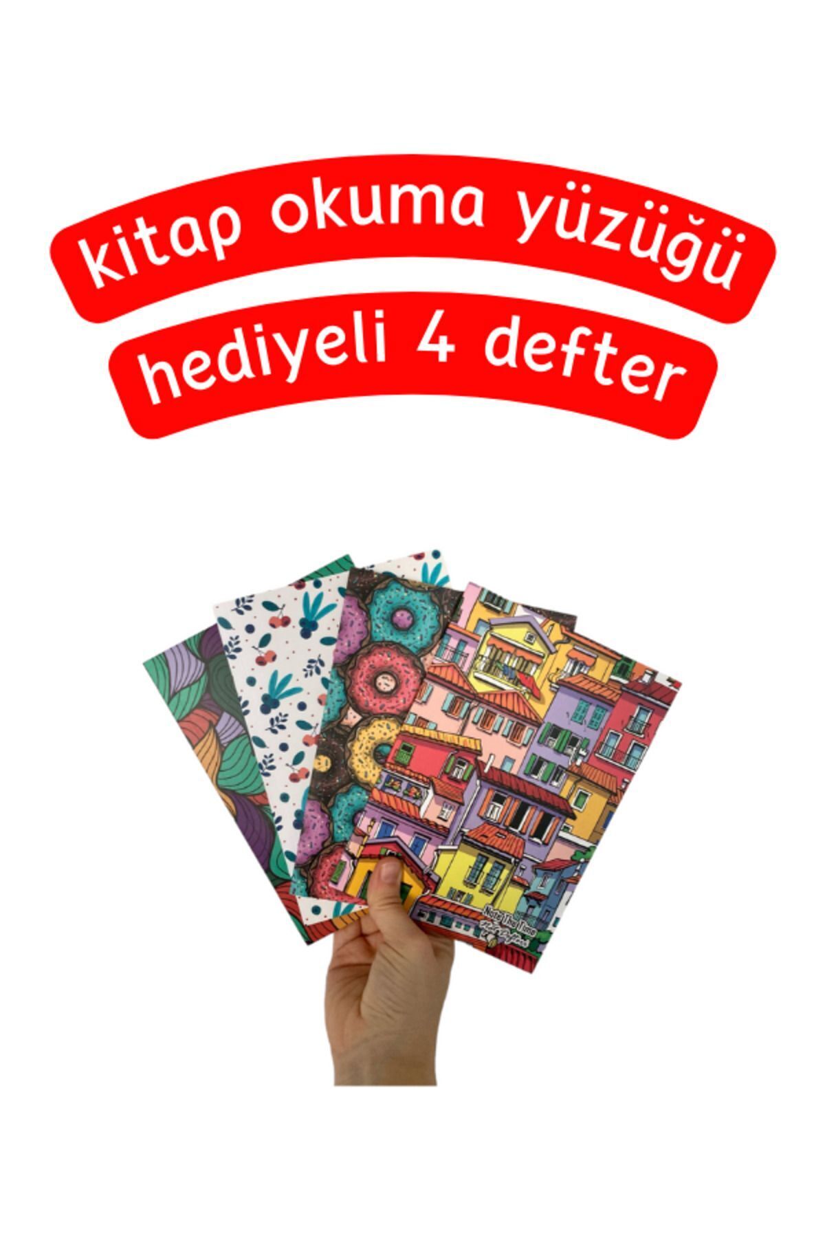 Karışık Figürlü 4'lü Defter Seti (4 Renk)