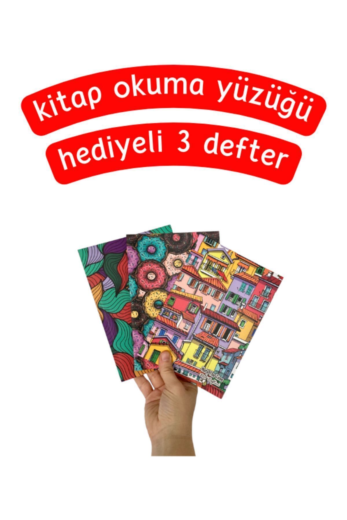 Koyu Renk Figürlü 3'lü Defter Seti (3 Renk)