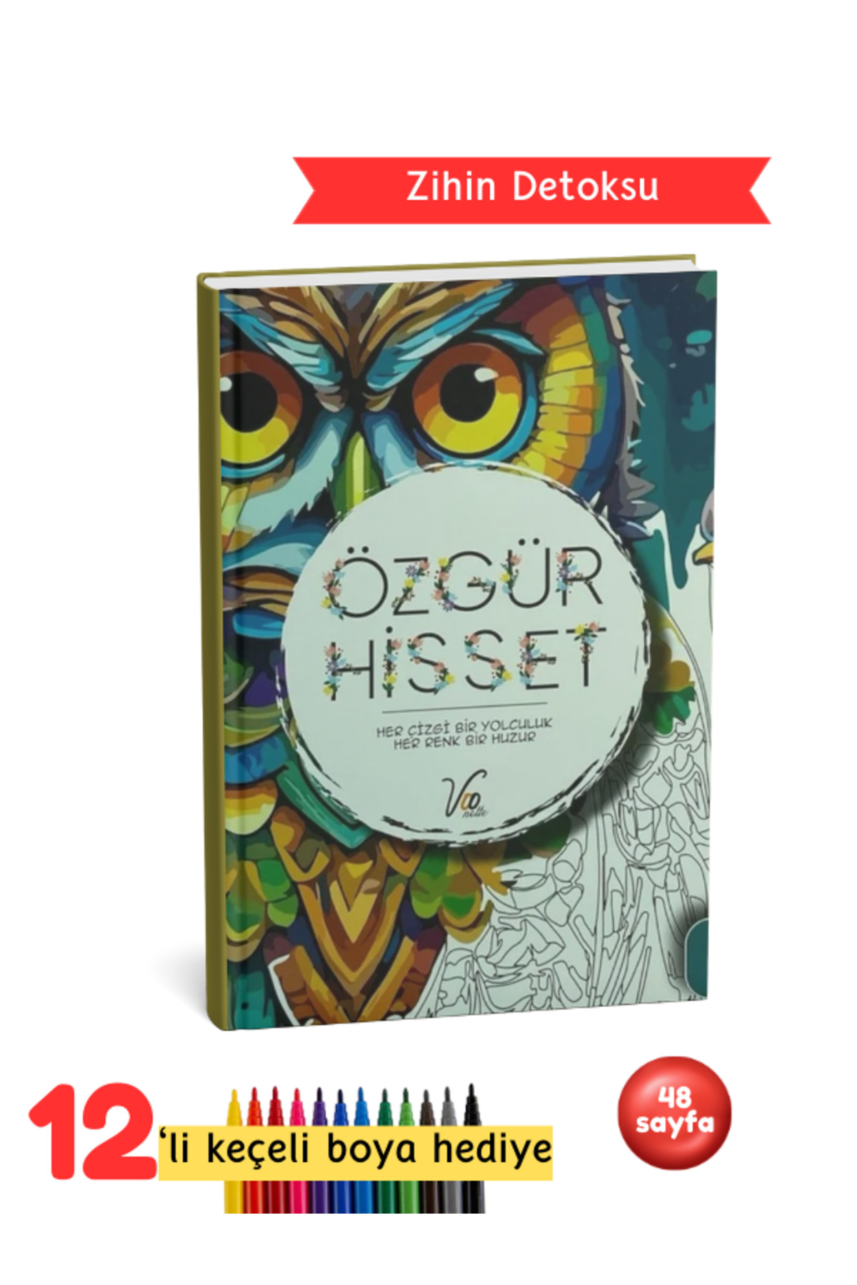 Mandala Boyama Kitabı – Yetişkinler İçin Stres Giderici Renkli Terapi