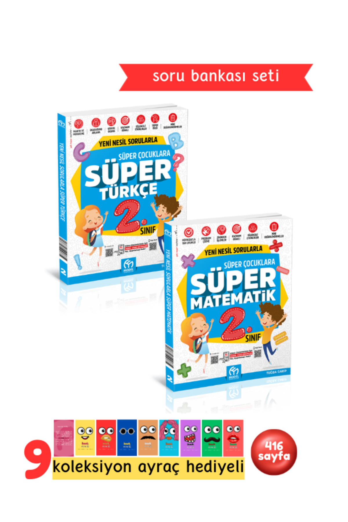 Model Eğitim Yayınları 2.Sınıf Yeni Nesil Sorularla Süper Türkçe - Matematik