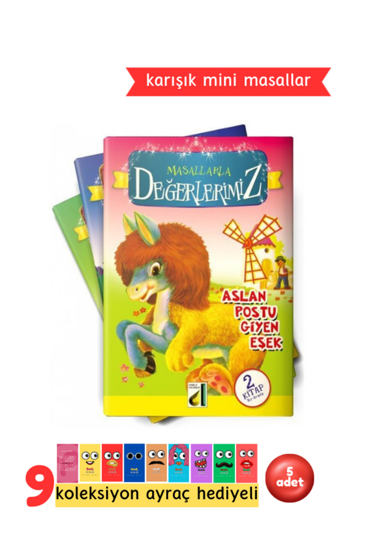 Okul Öncesi Değerler Eğitimine Uygun Mini Masallar 5 Kitap - K1