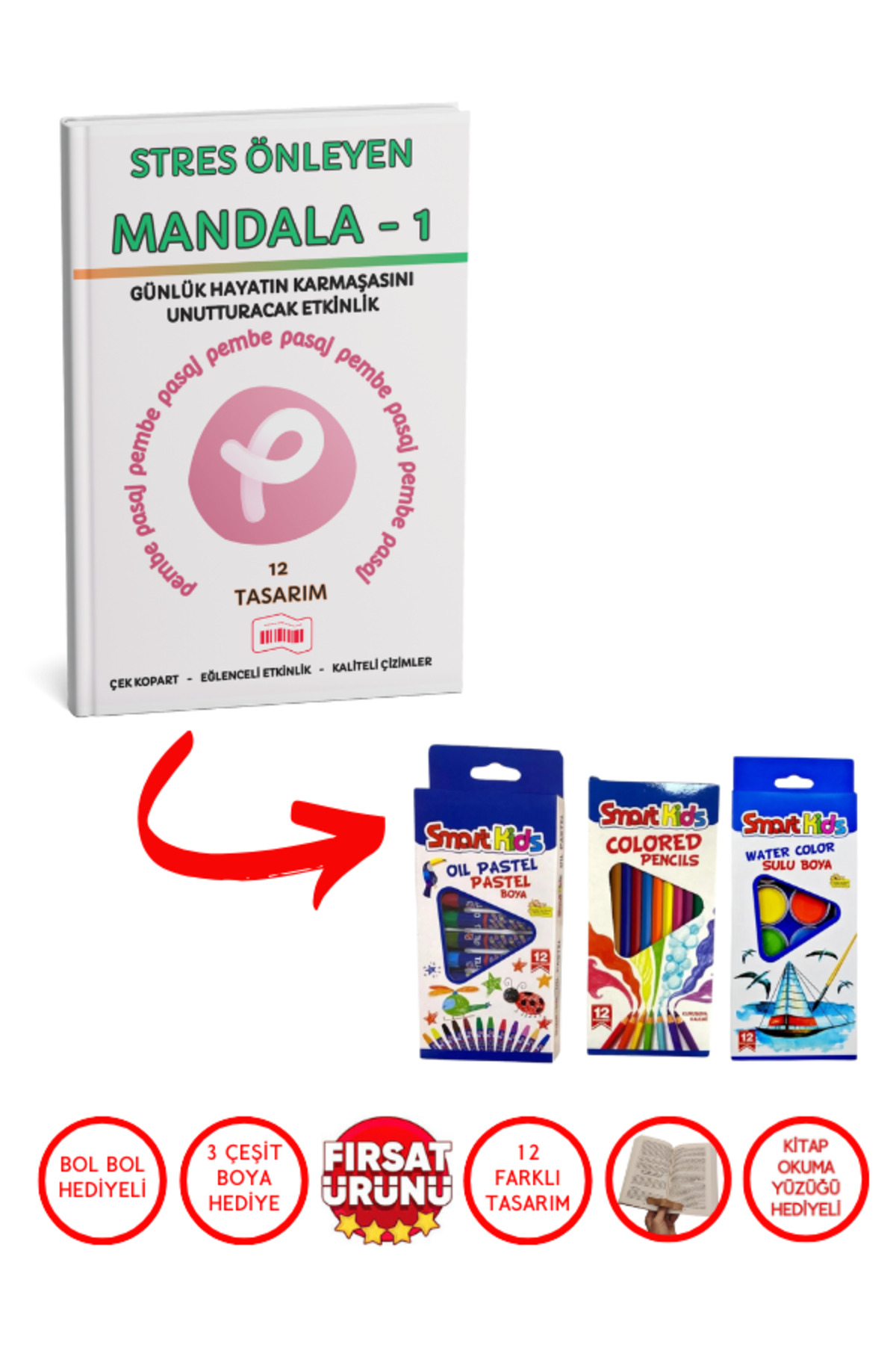 Stres Yok Mandala Seti – Eğlenceli Mandala Kitabı
