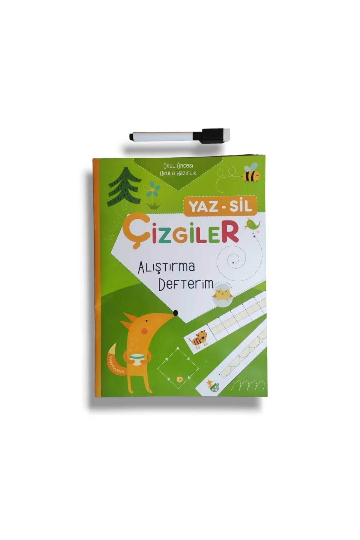 Yaz Sil Çizgiler Alıştırma Defteri Okul Öncesi Bitmeyen Yazı Defteri