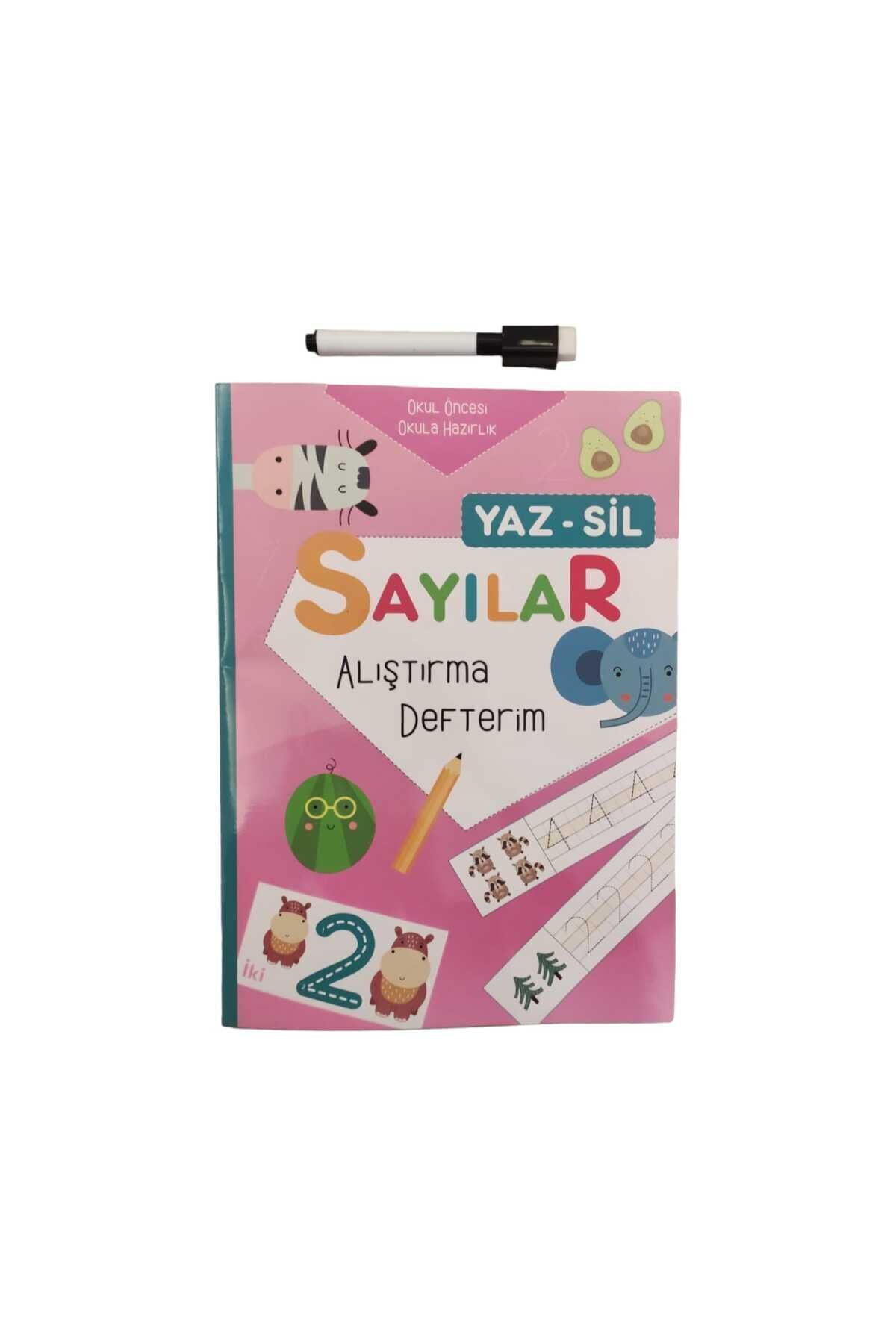 Yaz Sil Sayılar Alıştırma Defteri Okul Öncesi Bitmeyen Yazı Defteri