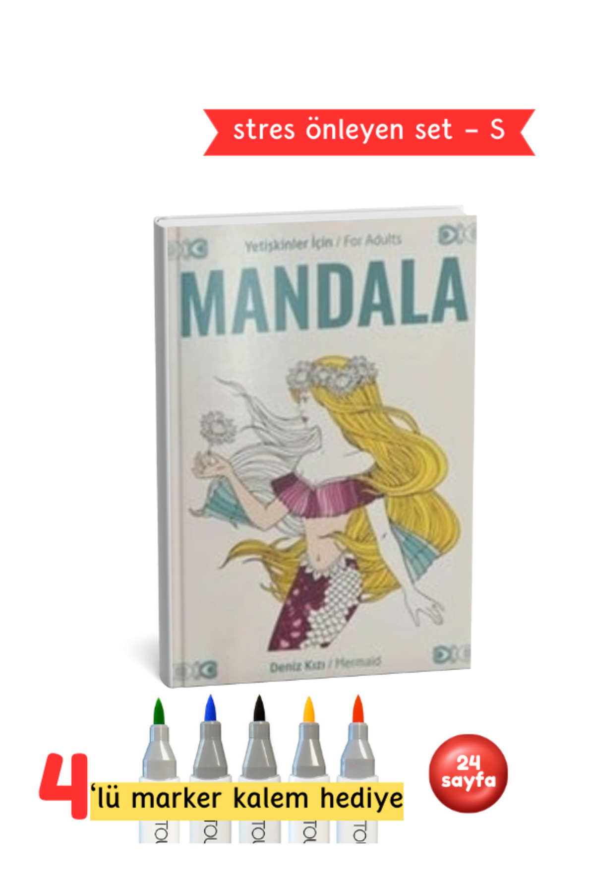 Yetişkinler İçin Mandala Deniz Kızı Seti