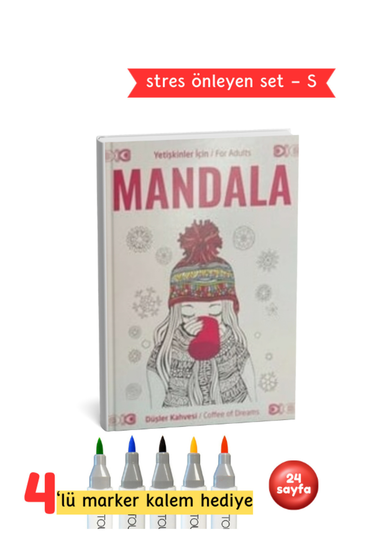 Yetişkinler İçin Mandala Düşler Kahvesi Seti