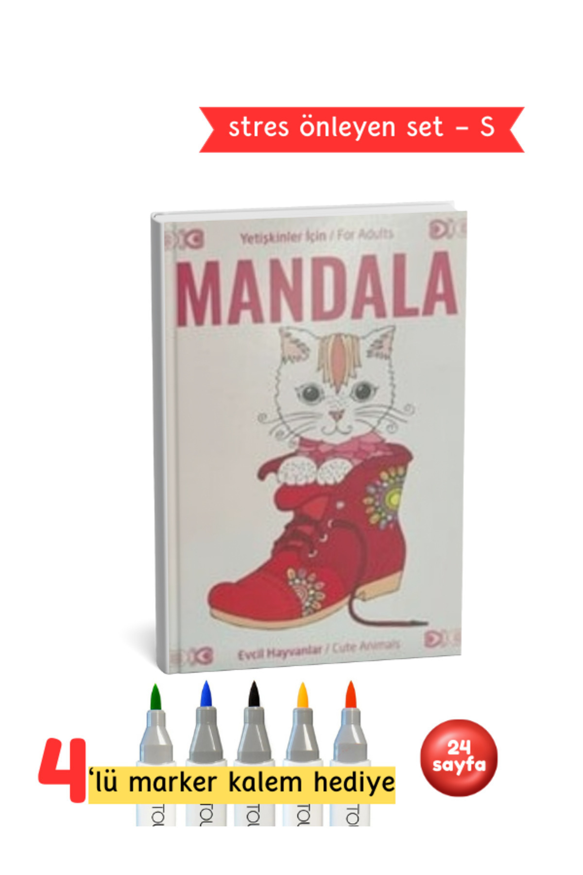 Yetişkinler İçin Mandala Evcil Hayvanlar Seti