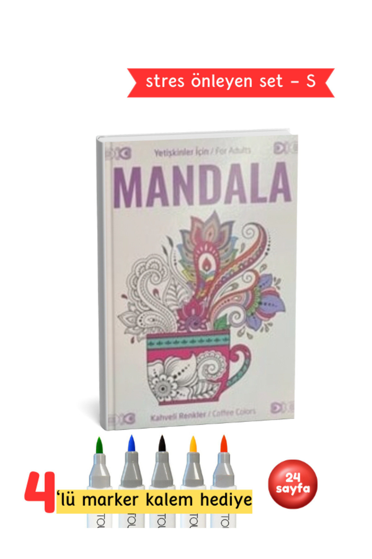 Yetişkinler İçin Mandala Kahveli Renkler Seti