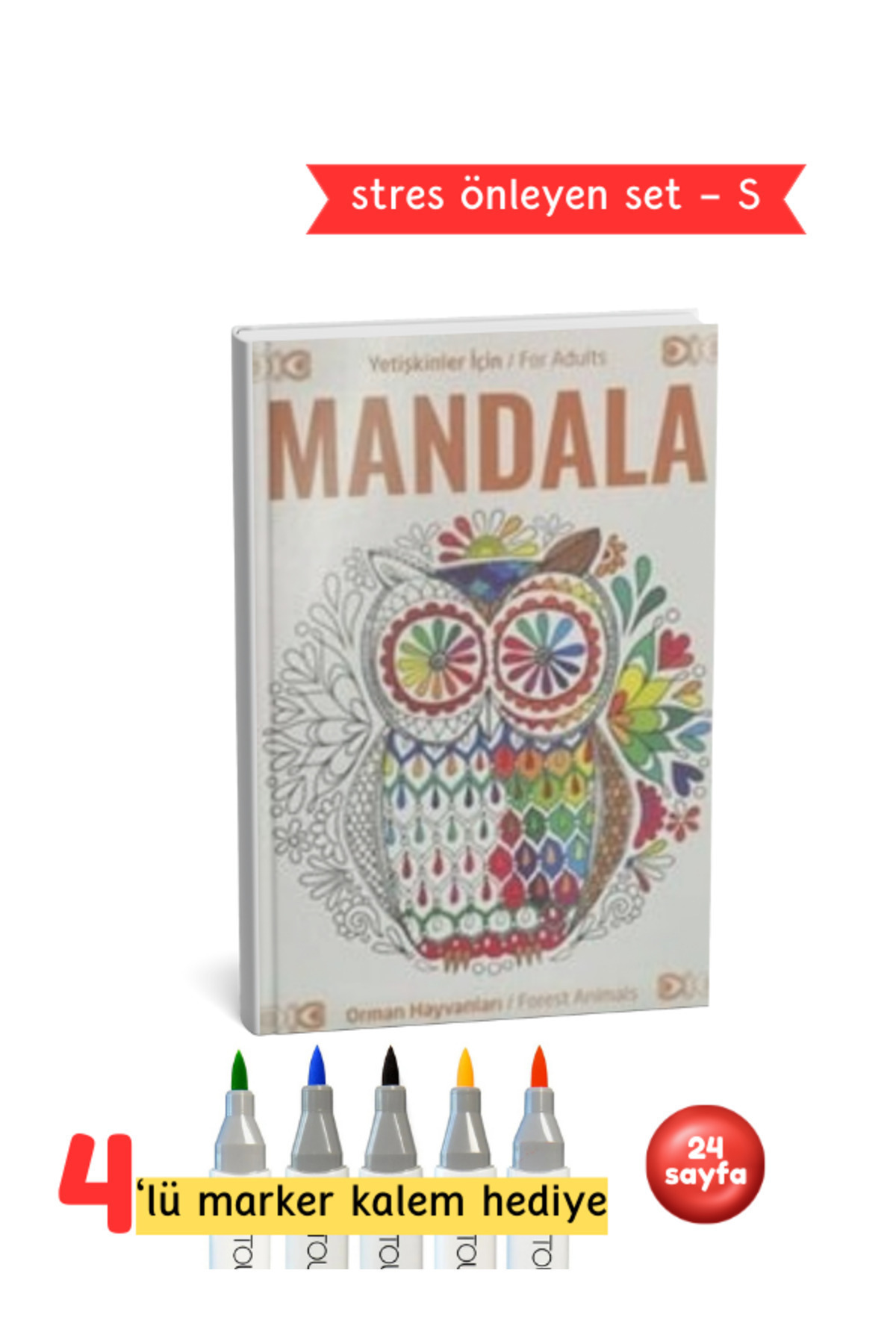 Yetişkinler İçin Mandala Orman Hayvanları
